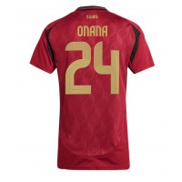 Maglie da calcio Belgio Amadou Onana #24 Prima Maglia Femminile Europei 2024 Manica Corta